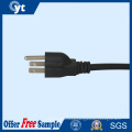 Black Us Plug 3 Pin PVC AC Power Cable